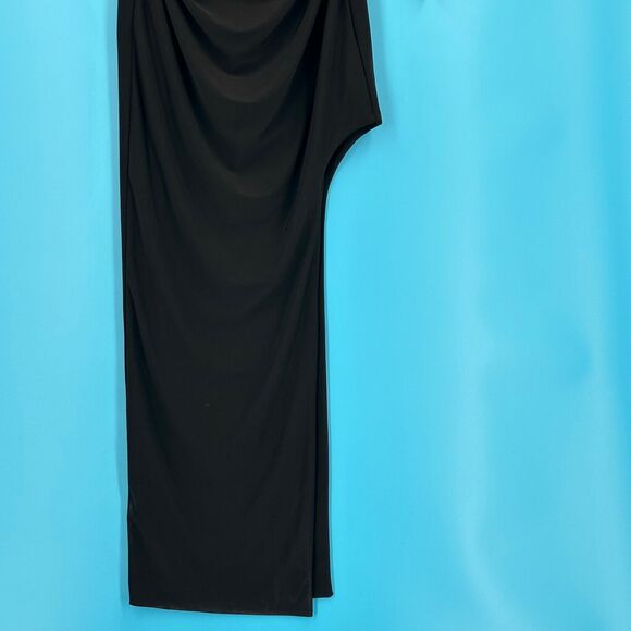 Club L London Womens Off Shoulder Long Sleeve Maxi Dress Size 4 Extreme Split - Picture 3 of 7